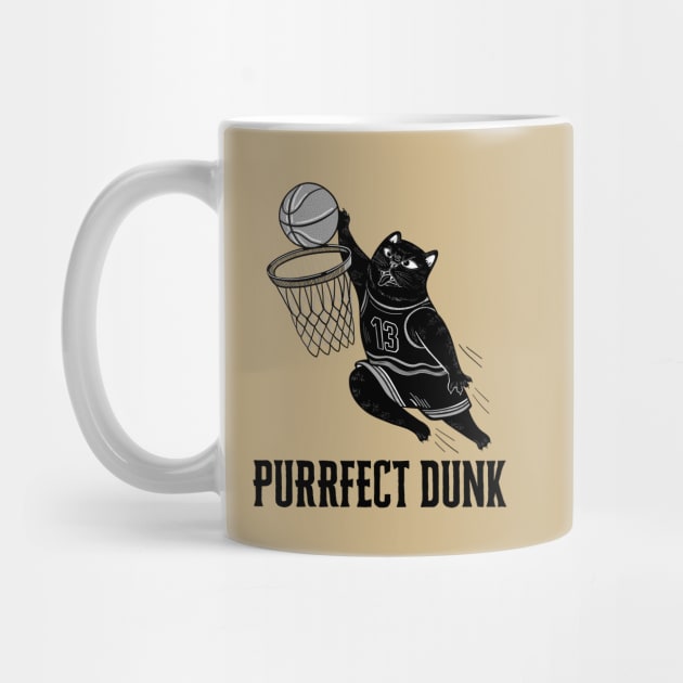 Purrfect Dunk: Funny Basketball Cat by Yelda